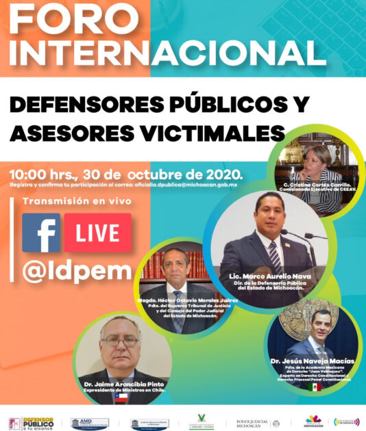 Instituto de Defensoría invita al encuentro entre defensores públicos y asesores victimales