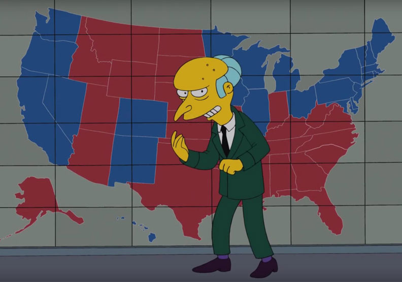 Los Simpsons casi predijeron el resultado de las elecciones en Estados Unidos.