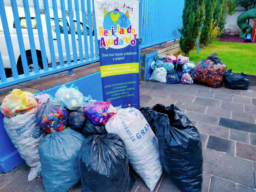 Reúne ReciCanje ocho toneladas de tapitas para apoyar a niñas y niños con cáncer