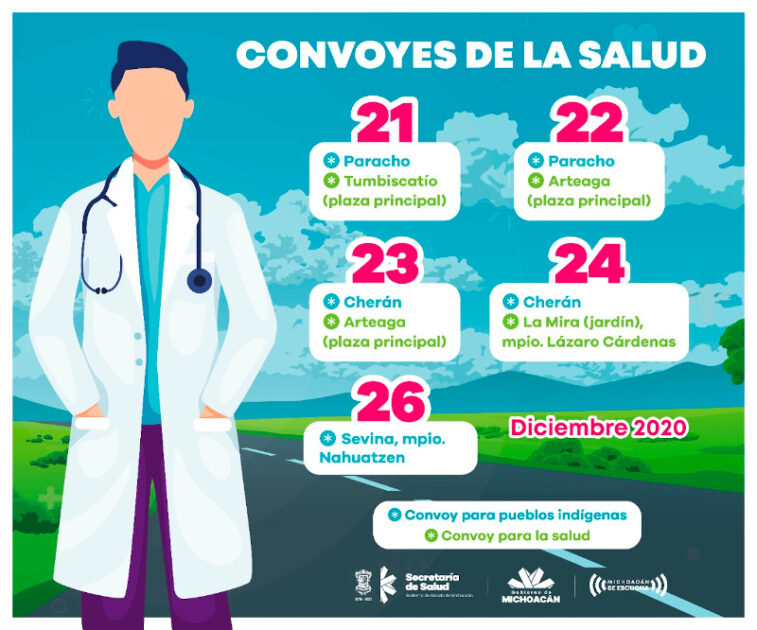 Servicios médicos gratuitos brinda SSM a través de Convoyes de la Salud y Pueblos Indígenas