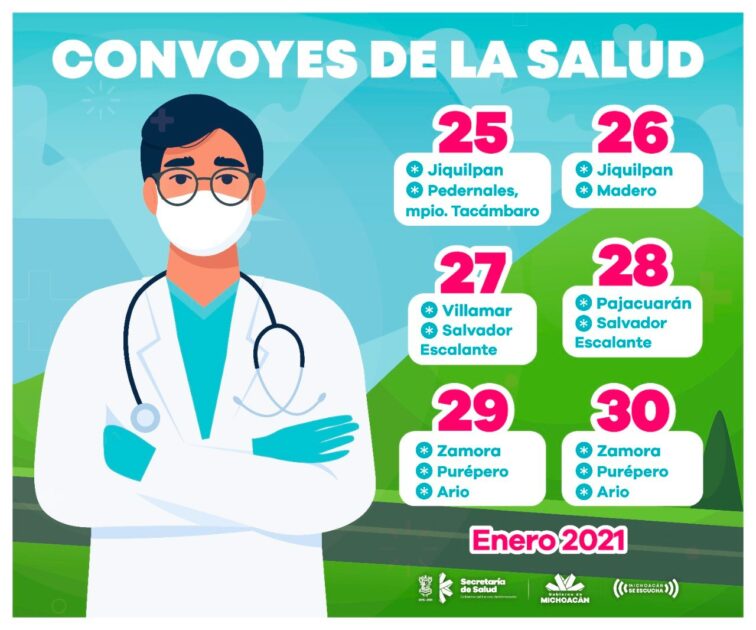 Convoyes de la Salud visitarán 9 municipios