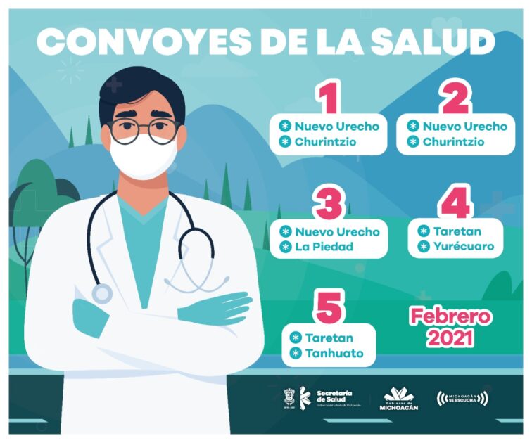 Informa SSM ubicación de convoyes de la salud del 1 al 5 de febrero
