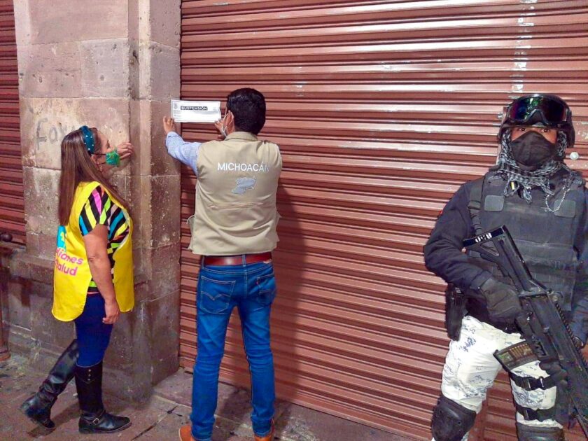 Suspenden Guardianes de la Salud 6 establecimientos en Morelia