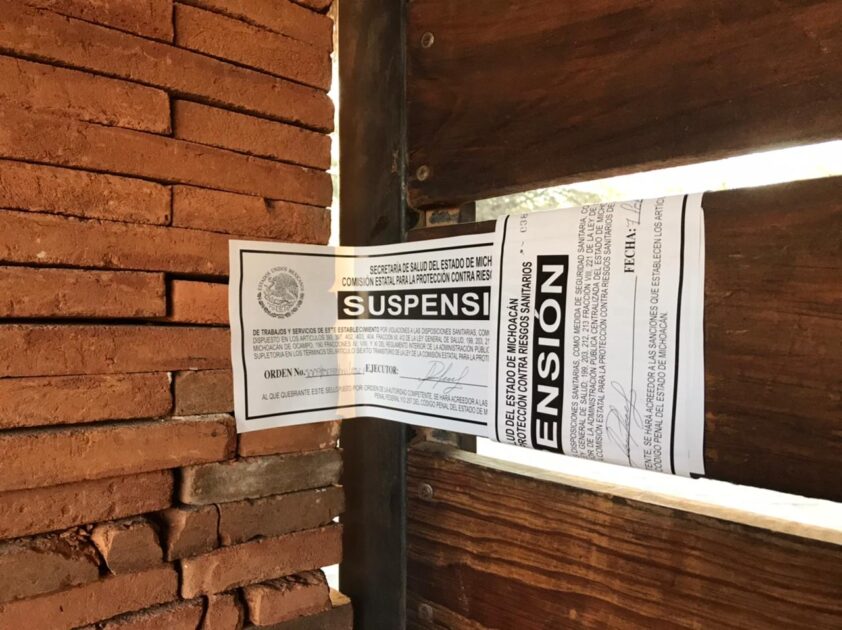 Suspendidos dos restaurantes en Cuitzeo y Copándaro por incumplir normas sanitarias