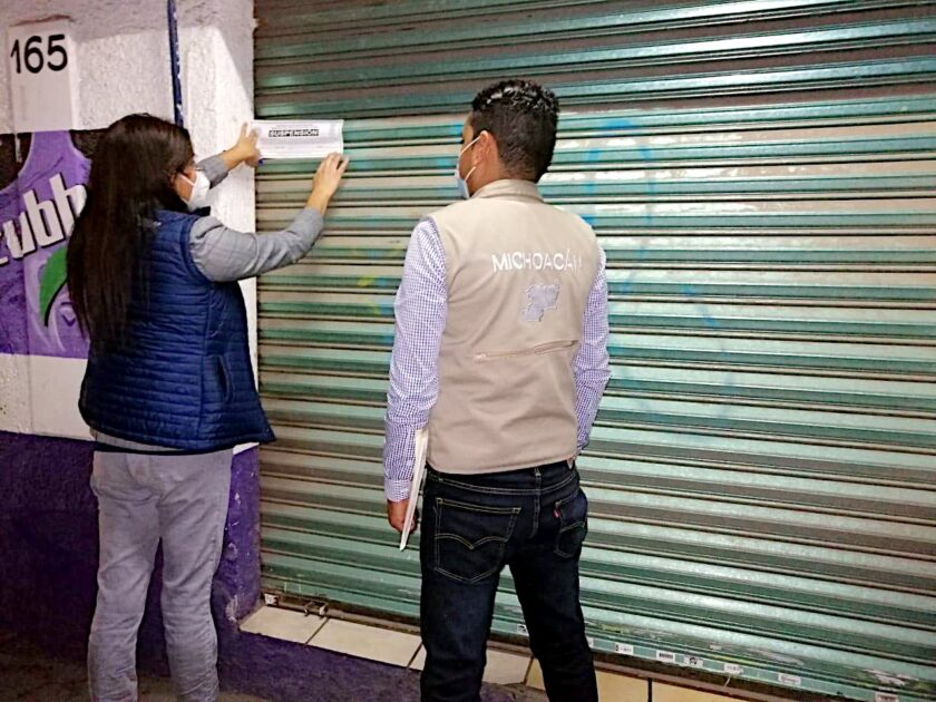 Suspendidos 6 establecimientos en Morelia por incumplir medidas