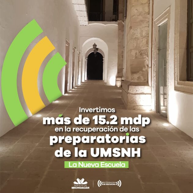 Invierte Gobierno del Estado más de 15.2 mdp en infraestructura para las preparatorias de la UMSNH