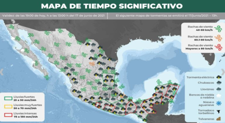 Emite PC recomendaciones por lluvias en la entidad