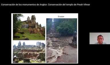 Arqueólogos camboyanos detallan la restauración de la escalinata del Templo de Preah Vihear