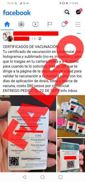 Alerta Coeva sobre falsos certificados de vacunación anti-COVID-19