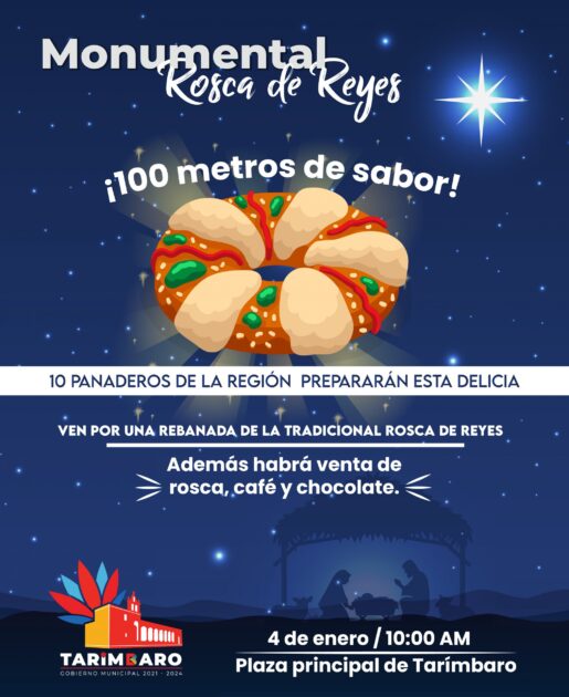 Tarímbaro convoca a partir su rosca monumental de 100 metros