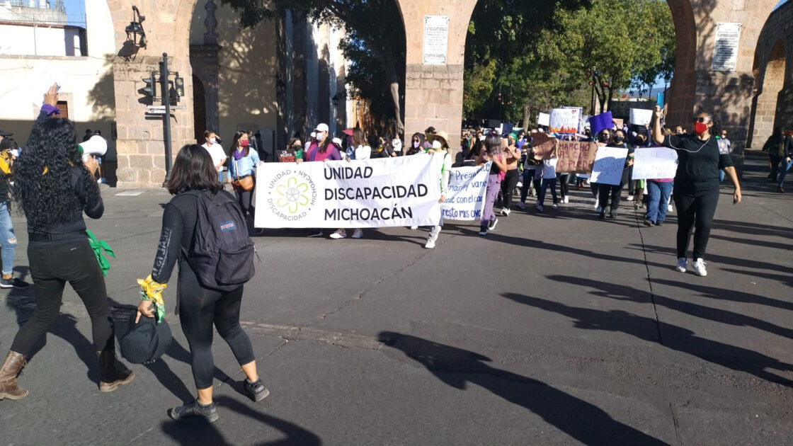 Mujeres Policías generan confianza durante la marcha del 8M en Morelia: SSP