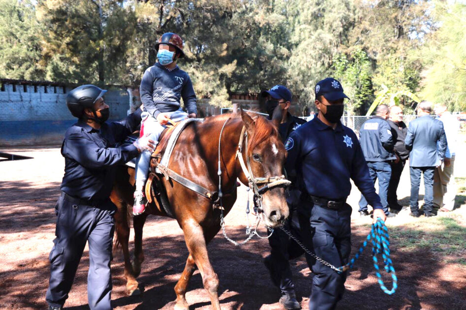 SSP supervisa áreas de operatividad de la Policía Montada y Equinoterapia