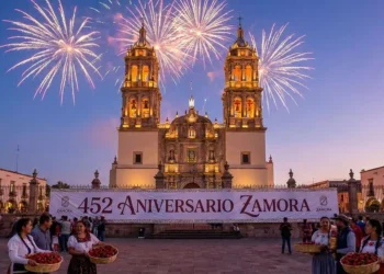 Fiesta en Zamora con fuegos artificiales y música en la celebración del 452 aniversario de la ciudad.