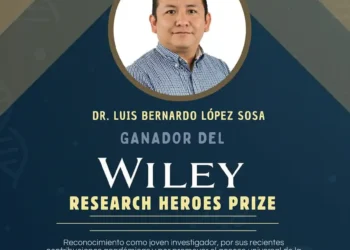 Reconocimiento a Dr. Luis Bernardo López Sosa por su premio Wiley Research Heroes.