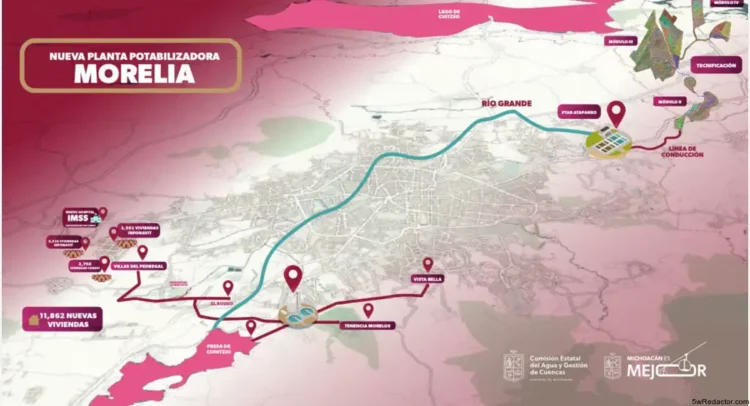 Planta potabilizadora Morelia, infraestructura de agua en Michoacán.