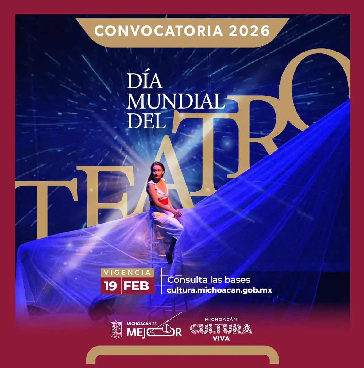 Celebración del Día Mundial del Teatro con evento en Michoacán, promoviendo cultura y arte escénico.